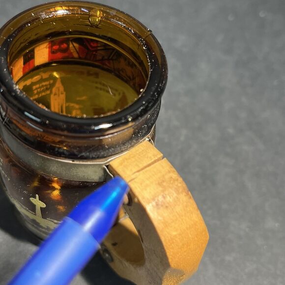 Vintage Rare Brown Glass 1970s New York City Shot Glass‎ Rusty - Picture 8 of 10